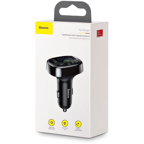 BASEUS TRANSMITER FM BLUETOOTH ŁADOWARKA SAMOCHODOWA MP3 2x USB SD/ TF 3.4A na Arena.pl