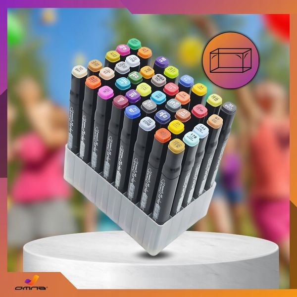 Markery alkoholowe flamastry mazaki pisaki dwustronne touch podstawka 168 zdjęcie 11