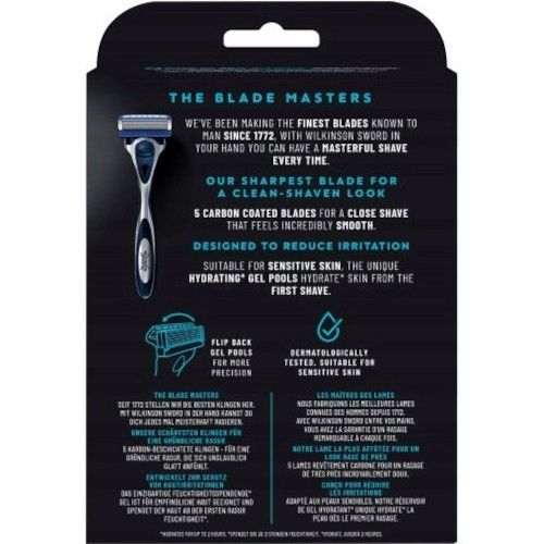 Zestaw do Golenia WILKINSON Hydro 5 Hydrating Gel 13x Wkłady + Rączka na Arena.pl