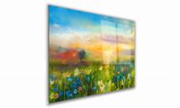 OBRAZ NA SZKLE PROSTOKĄTNY 90x60cm 058 Łąka