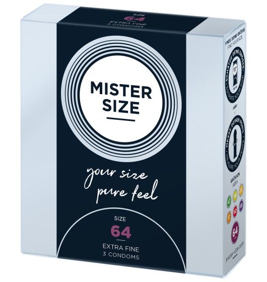 Mister.size 64 Mm Condoms 3 Pieces zdjęcie 1