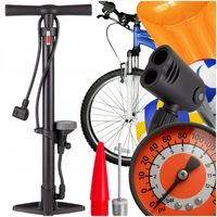 POMPKA ROWEROWA SAMOCHODOWA Z MANOMETREM DO ROWERU PODŁOGOWA RĘCZNA MOCNA