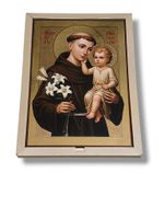 Obraz 3D Święty Antoni Z Padwy – Prestiżowy 28X19,5 Cm, Drewno 18 Mm