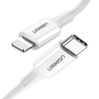 kabel przewód mfi usb-c - iphone lightning 20w 3a 0.25m - biały