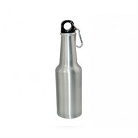 Bidon turystyczny w kształcie butelki srebrny 400 ml Sublimacja Termotransfer