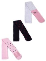 Rajstopy dziewczęce bawełniane we wzory 3PAK  140-146 YOCLUB