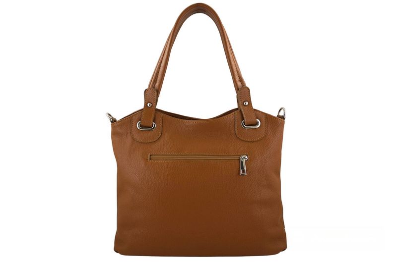 Codzienna duża torebka damska - Brązowa jasna zdjęcie 4