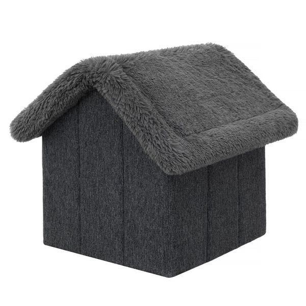 Buda Domek Budka Kojec dla małego Psa z Poduszką i Futerkiem R2 38x44x45 cm zdjęcie 9
