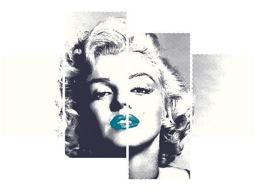140CM 70 OBRAZ MARILYN MONROE TURKUSOWYMI USTAMI ŚCIENNY na Arena.pl