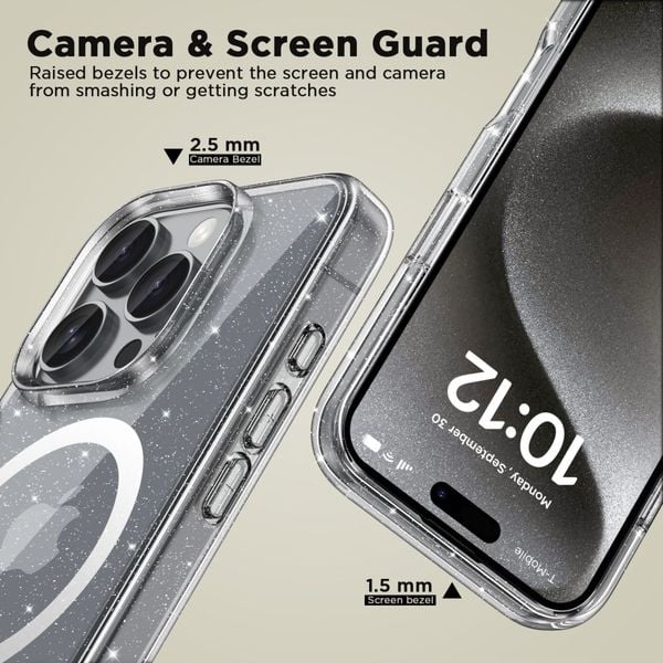 TECH-PROTECT FLEXAIR HYBRID MAGSAFE IPHONE 16 PRO GLITTER zdjęcie 3