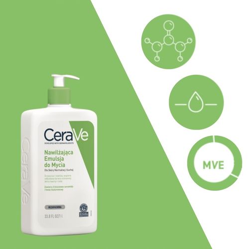 CeraVe Emulsja Nawilżająca do Mycia Dla Skóry Normalnej i Suchej 1l na Arena.pl