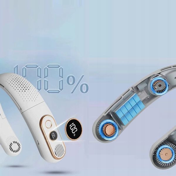 NECK FAN 3000MAH PORTABLE WITH 3 ADJUSTABLE SPEEDS USB FAN zdjęcie 7