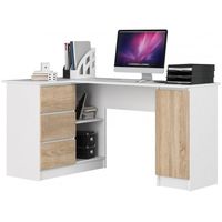Biurko narożne, biurowe, lewe, SOREN Plus, 155x85x77, sonoma | TYLETEGOTU