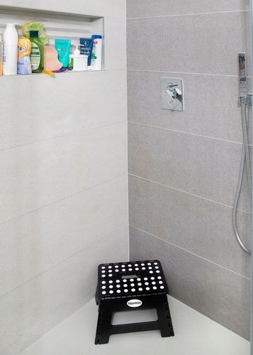 Taboret składany stołek podnóżek antypoślizgowy czarny Easyform 22cm na Arena.pl