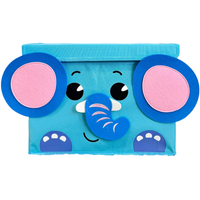 Pudełko na Zabawki Organizer z Pokrywą Niebieski Słoń 40x30x25 Składany