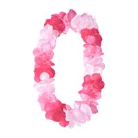 Naszyjnik hawajski różowy, 115 cm