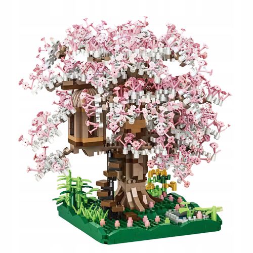 Klocki MINI bonsai drzewko wiśniowe 2000 elementów dla dzieci różowe domek na Arena.pl