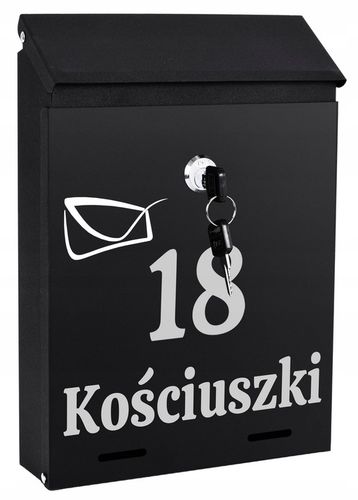 SKRZYNKA POCZTOWA NA LISTY POCZTĘ Z NUMEREM DOMU NAZWĄ ULICY NAPIS na Arena.pl