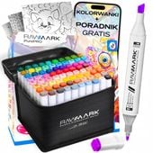 MARKERY ALKOHOLOWE 80 SZT Mazaki Pisaki Flamastry Dwustronne RAWMARK +TORBA