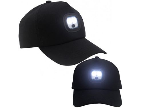Czapka z daszkiem kaszkiet z oświetleniem latarką led diody ładowanie usb na Arena.pl