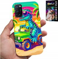 ETUI DO OPPO A52 - DINOZAUR W CIĘŻARÓWCE WZORY DLA DZIECI