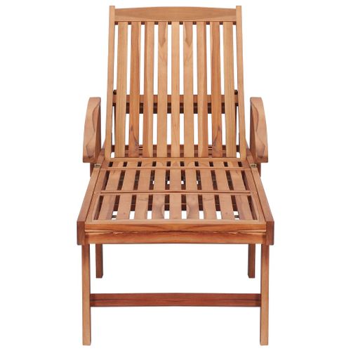 Leżak z poduszką w kolorze winnej czerwieni, lite drewno tekowe na Arena.pl