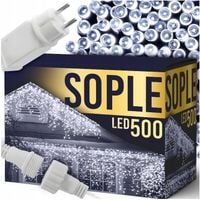 SOPLE LAMPKI CHOINKOWE ŚWIATEŁKA 500 LED 23,5M GRUBY KABEL FLASH ZEWNĘTRZNE