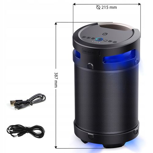 GŁOŚNIK BLUETOOTH PRZENOŚNY MANTA XBASS 360 100W TWS USB MP3 WODOODPRONY na Arena.pl