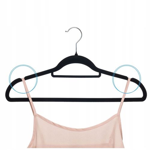 WIESZAK WELUROWY NA UBRANIA WIESZAKI WELUROWE NA ODZIEŻ X30 CZARNE na Arena.pl