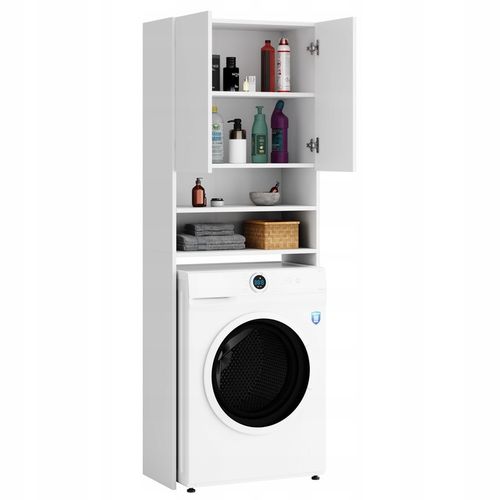 REGAŁ ŁAZIENKOWY SZAFKA NAD PRALKE BIAŁY 4 PÓŁKI na Arena.pl