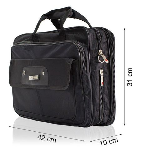 Czarna torba na laptopa biznesowa ze wzmocnioną przegrodą 16' UC824006 na Arena.pl