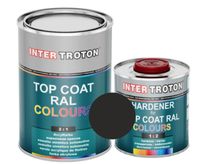 FARBA LAKIER AKRYLOWY RAL 9005 CZARNY POŁYSK TROTON 1L UTWARDZACZ