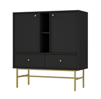 Nowoczesna Komoda 1 Drzwi 3 Szuflady TORO LOFT Czarna 100 cm LP 3 kolory
