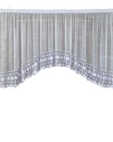 Firana gotowa 600x120 łuk,biały woal,gip.kwiat30cm