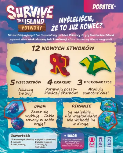 Gra planszowa Survive the Island: Potwory Rebel na Arena.pl