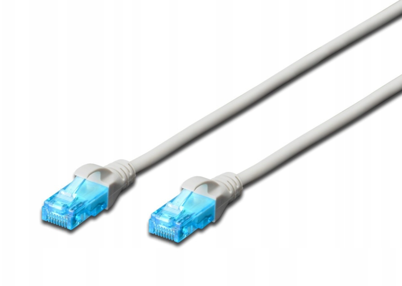DIGITUS Kabel patch cord UTP, CAT.5E, szary, 2.0m zdjęcie 1
