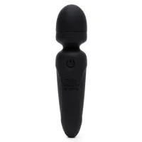 fifty shades of grey sensation mini wand - masażer, silikon, usb, czarny