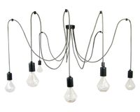 LAMPA SUFITOWA WISZĄCA PAJĄK 7  SPIDER 7 TAUPE / CZARNY E27