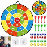 Dart Gra DUŻA na Rzepy Tarcza Rzutki Lotki Zręcznościowa Dla Dzieci 72 CM