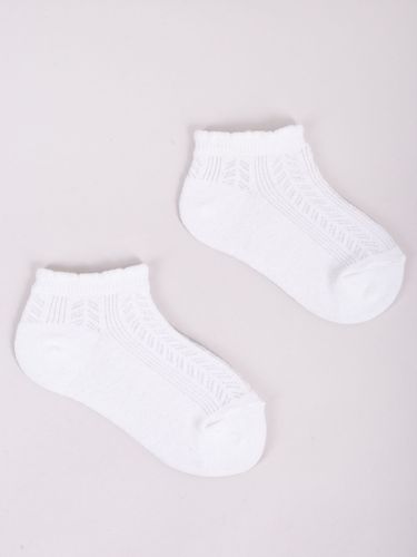 Skarpety dziewczęce ażurowe białe 3PAK 23-26 YOCLUB na Arena.pl