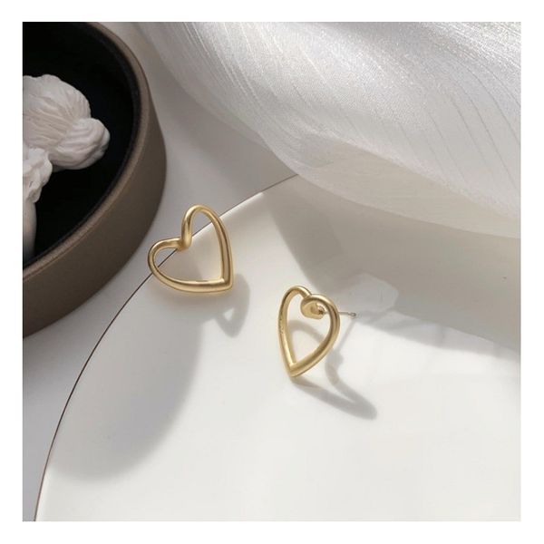 Kolczyki Sztyfty Serca Matowe K1521 zdjęcie 2