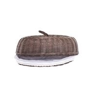 Wiklinowy Owalny Chlebak z Obszyciem 39x28 H13 cm