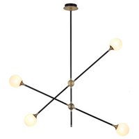 Wisząca lampa Spillo ST-9389-P4 Step sticks kule balls czarne złote