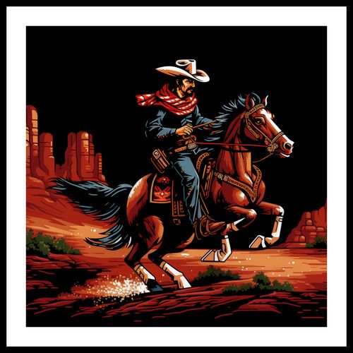 Plakat 70x70cm Galop przez Prerię na Arena.pl