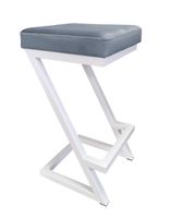Hoker krzesło barowe ZETA LOFT METAL podstawa biała BL06