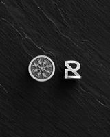 Srebrny mono - kolczyk HELMET of TERROR