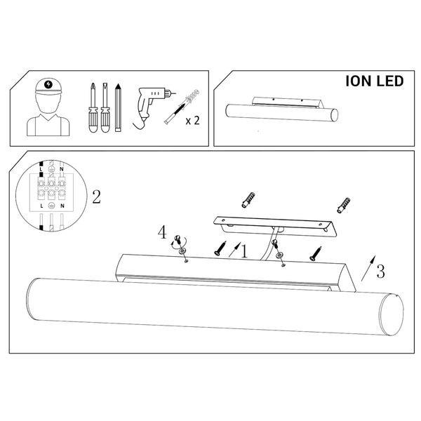Lampa ścienna kuchenna Ion 8171 Nowodvorski LED 12W 3000K tuba transparentna zdjęcie 5