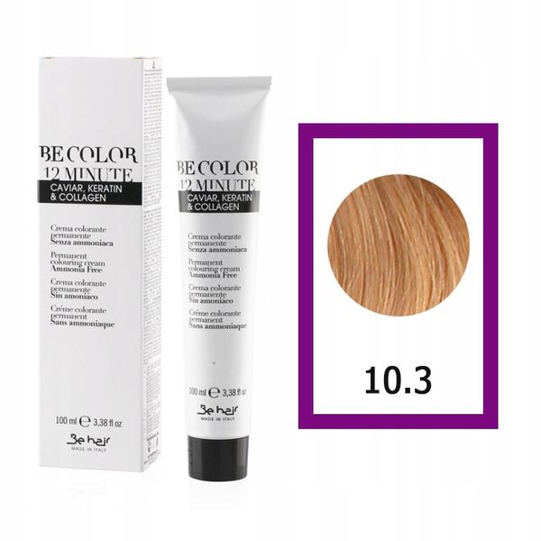 BE HAIR Be Color Farba do włosów Bez Amoniaku 10,3 - 100ml zdjęcie 1