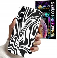 ETUI CASE DO SAMSUNG S24 - ABSTRAKCJA ZEBRA MODNE WZORY DLA KOBIET + SZKŁO