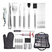 ZESTAW DO GRILLA Stal PRZYBORY XXL 30x AKCESORIA